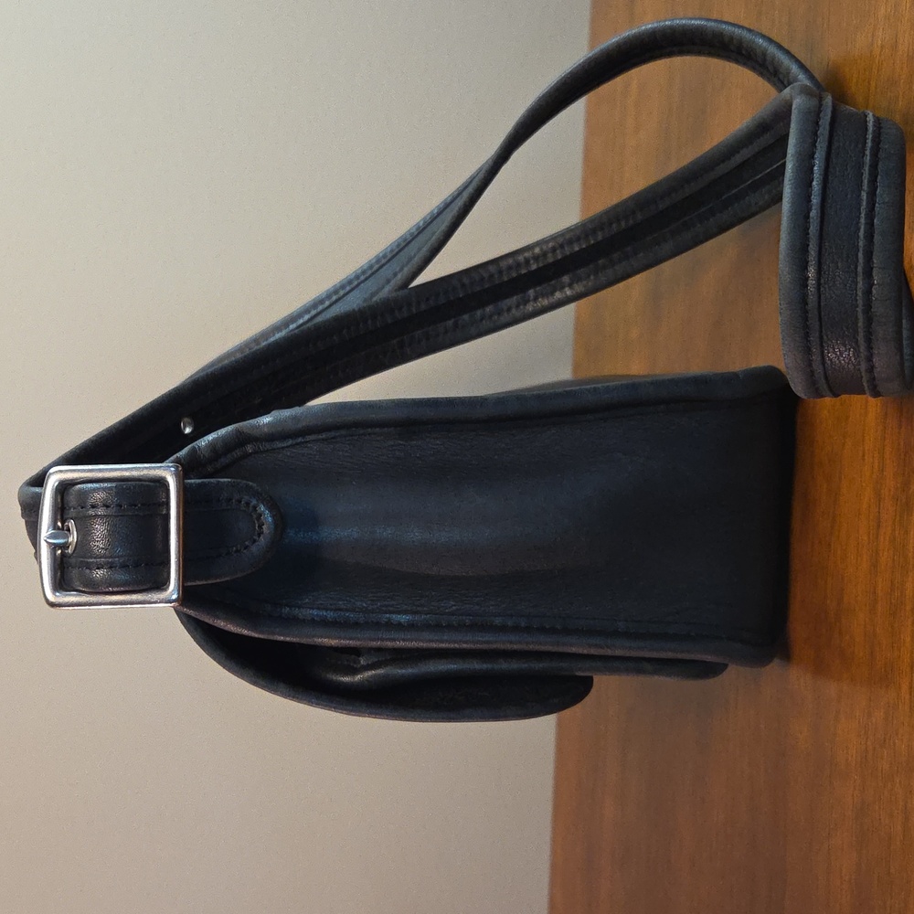 Coach Rambler's Legacy 9067 Leather Shoulder Crossbody Bag Purse Black Vintage - Picture 4 of 15